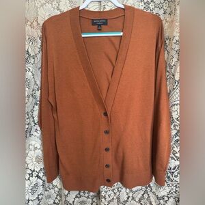 Banana Republic Women’s Lightweight Rust Button Cardigan